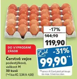 Kaufland Čerstvá vejce podestýlková, velikost M nabídka