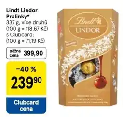 Tesco Lindt Lindor Pralinky nabídka