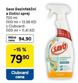 Tesco Savo Dezinfekční a čisticí sprej nabídka