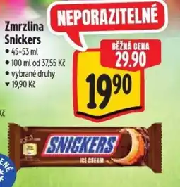 Albert Zmrzlina Snickers nabídka