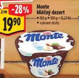 Albert Monte Mléčný dezert nabídka