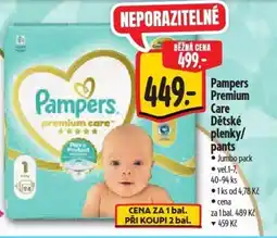 Albert Pampers Premium Care Dětské plenky/ pants nabídka