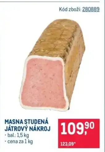 Makro Masna studená játrový nákroj nabídka