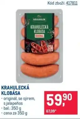 Makro Krahulecká klobása nabídka