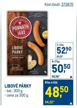 Makro Libové párky nabídka
