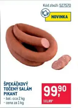 Makro Špekáčkový točený salám pikant nabídka