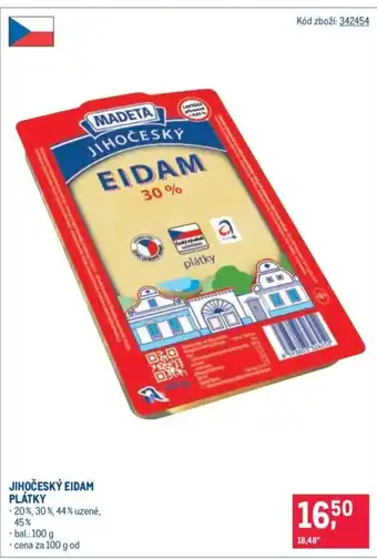 Makro MADETA Jihočeský eidam plátky nabídka