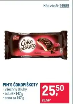 Makro Pim's čokopiškoty nabídka