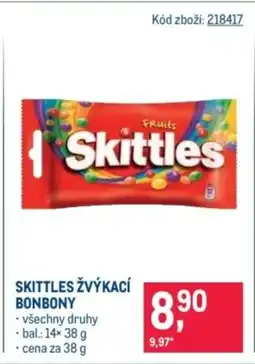 Makro Skittles žvýkací bonbony nabídka
