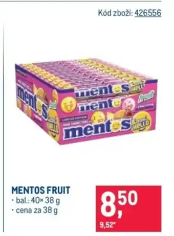Makro Mentos fruit nabídka