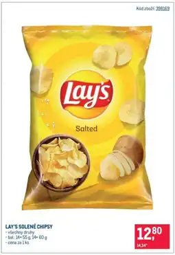 Makro Lay's solené chipsy nabídka