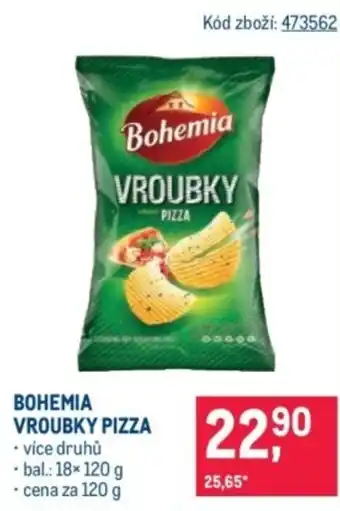 Makro Bohemia vroubky pizza nabídka