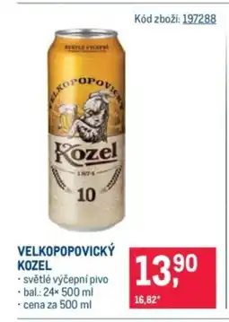 Makro Velkopopovický Kozel nabídka
