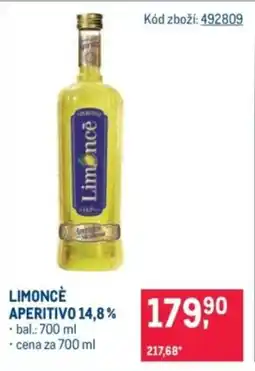 Makro Limonce aperitivo 14,8% nabídka