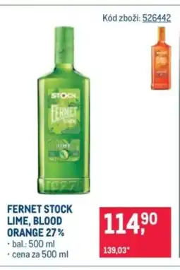Makro Fernet stock lime, blood orange 27% nabídka
