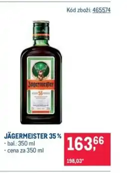 Makro Jägermeister 35% nabídka
