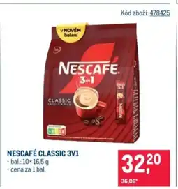 Makro Nescafé classic 3v1 nabídka