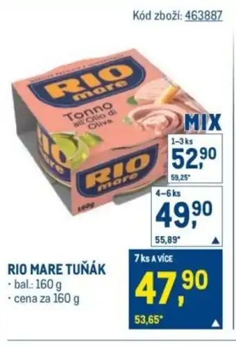 Makro Rio Mare tuňák nabídka