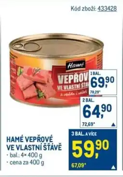 Makro Hamé vepřové ve vlastní stavě nabídka
