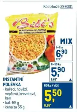 Makro Instantní polévka nabídka