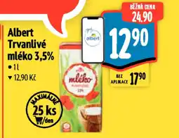Albert Albert Trvanlivé mléko 3,5% nabídka