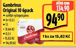 Albert Gambrinus Original 10 6pack nabídka
