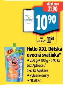 Albert Hello XXL Dětská ovocná svačinka nabídka