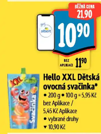 Albert Hello XXL Dětská ovocná svačinka nabídka