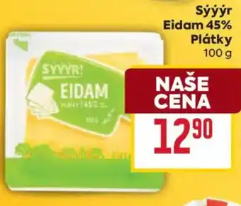 Billa Sýýýr Eidam 45% Plátky nabídka