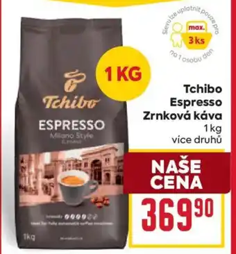 Billa Tchibo Espresso Zrnková káva nabídka