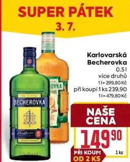 Billa Karlovarská Becherovka nabídka