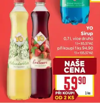 Billa YO Sirup nabídka