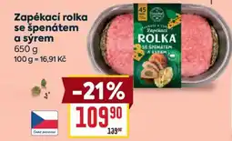 Billa Zapékací rolka se špenátem a sýrem nabídka