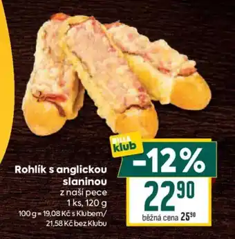 Billa Rohlík s anglickou slaninou nabídka