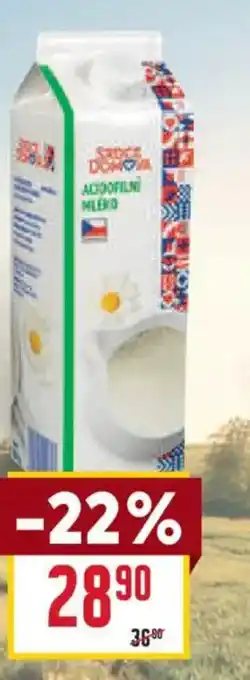 Billa Srdce domova Acidofilní mléko nabídka