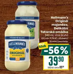 Billa Hellmann's Originál majonéza, Delikátní Tatarská omáčka nabídka