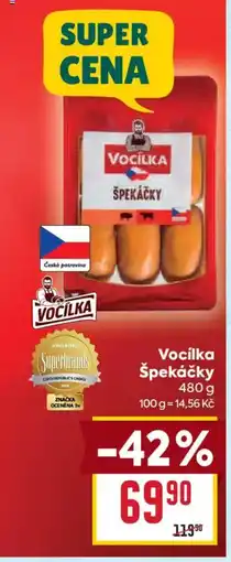 Billa Vocílka Špekáčky nabídka