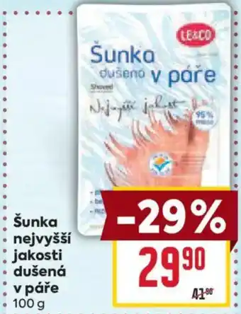 Billa Šunka nejvyšší jakosti dušená v páře nabídka