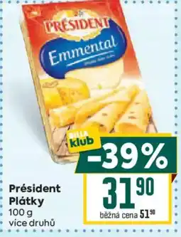 Billa Président Plátky nabídka
