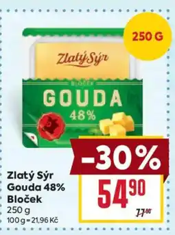 Billa Zlatý Sýr Gouda 48% Bloček nabídka