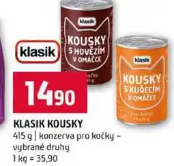 Terno KLASIK KOUSKY ocky 415 g konzerva pro kočky vybrané druhy nabídka