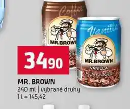Terno MR. BROWN 240 ml vybrané druhy nabídka