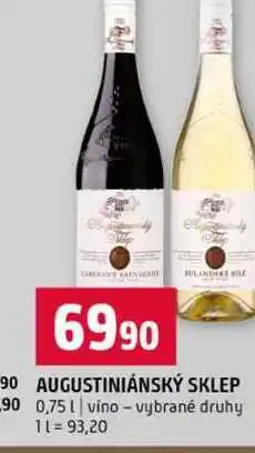 Terno AUGUSTINIANSKÝ SKLEP 0,75l vino vybrané druhy nabídka