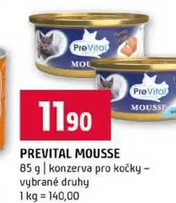 Terno PREVITAL MOUSSE 85 g konzerva pro kočky vybrané druhy nabídka