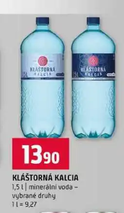 Terno KLÁŠTORNÁ KALCIA 1,5l minerální voda vybrané druhy nabídka