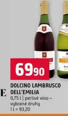Terno DOLCINO LAMBRUSCO E DELL'EMILIA 0,75l perlivé víno vybrané druhy nabídka