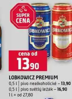 Terno LOBKOWICZ PREMIUM 0,5l pivo nealkoholické pivo světlý ležák nabídka