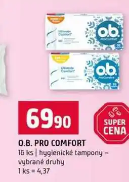 Terno O.B. PRO COMFORT 16 ks hygienické tampony vybrané druhy nabídka