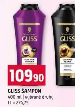 Terno GLISS ŠAMPON 400 ml vybrané druhy nabídka