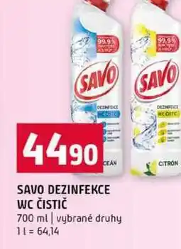 Terno SAVO DEZINFEKCE WC ČISTIČ 700 ml vybrané druhy nabídka